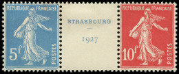 * FRANCE - Poste - 242A, Paire Avec Intervalle: Exposition De Strasbourg 1927 - Neufs