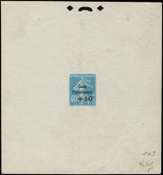 EPA FRANCE - Poste - 246, Non émis, épreuve D'artiste En Bleu, Surcharge Noire (W 4-S 605-103): 40+10c. Semeuse CA (Spin - Unused Stamps