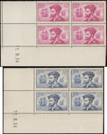 ** FRANCE - Poste - 296/7, 2 Blocs De 4 Cd 11/9/34 Et 11/8/34, Luxe: Jacques Cartier - Neufs