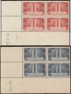 ** FRANCE - Poste - 316/7, 2 Blocs De 4, Cd 10/7/36 Et 18/7/36: Vimy - Neufs