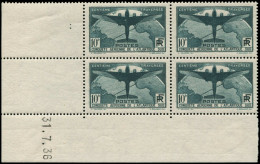 ** FRANCE - Poste - 321, Bloc De 4, Cd. 31/7/36 (* Sur Bord De Feuille): 10f. Atlantique Sud - Nuevos