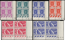 ** FRANCE - Poste - 322/27, 6 Blocs De 4, Cd 1936: Exposition De Paris 1937 - Neufs