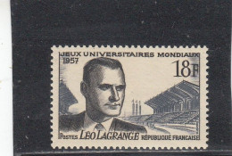 France - Année 1957 - Neuf** - N°YT 1120** - Léo Lagrange - Neufs