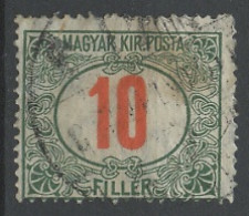 Hongrie - Hungary - Ungarn Taxe 1915-20 Y&T N°T38 - Michel N°P40 (o) - 10fi Chiffre - Postage Due