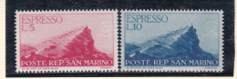 1945-46 San Marino Saint Marin ESPRESSI EXPRESS ESPRESSO Serie Di 2 Valori MNH** - Francobolli Per Espresso