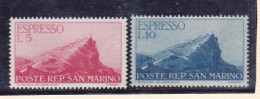 1945-46 San Marino Saint Marin ESPRESSI EXPRESS ESPRESSO Serie Di 2 Valori MNH** - Sellos De Urgencia