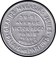 ALU FRANCE - Timbres Monnaie - 138, 10c. Semeuse Rouge, Aluminium, Fond Bleu: "Grands Magasins Jones - Paris, Palais Des - Other