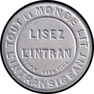 ALU FRANCE - Timbres Monnaie - 138, 10c. Semeuse Rouge, Aluminium, Fond Bleu: "Lisez L'Intran" - Other