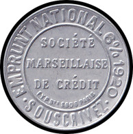 ALU FRANCE - Timbres Monnaie - 138, 10c. Semeuse Rouge, Aluminium, Fond Bleu: "Société Marseillaise" - Autres