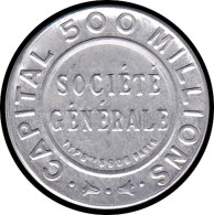 ALU FRANCE - Timbres Monnaie - 138, 10c. Semeuse Rouge, Aluminium, Fond Bleu, Type 1: "Société Générale" - Autres