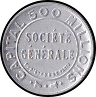 ALU FRANCE - Timbres Monnaie - 138, 10c. Semeuse Rouge, Aluminium, Fond Bleu, Type 3: "Société Générale" - Sonstige