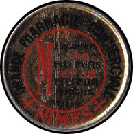 FP FRANCE - Timbres Monnaie - 140, 25c. Semeuse Bleu, Fer Peint, Fond Blanc: "Pharmacie Commerciale - Nîmes" - Autres