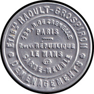 ALU FRANCE - Timbres Monnaie - 158, 5c. Semeuse Orange, Aluminium, Fond Rouge: "Déménagement Raoult Grospiron" - Autres