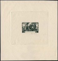 EPA COLONIES SERIES - Poste - (1941), Défense De L'Empire, Type Non émis Gravé "70c+80c.", épreuve D'artiste En Noir, Si - Ohne Zuordnung