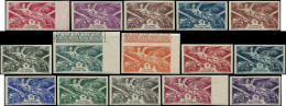 ** COLONIES SERIES - Poste Aérienne - 1946, Anniversaire De La Victoire, Dentelés + Non Dentelés, Complet - Zonder Classificatie