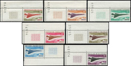 ** COLONIES SERIES - Poste Aérienne - 1969, Concorde, Série Complète 7 Valeurs Cdf - 1969 Avion Supersonique Concorde