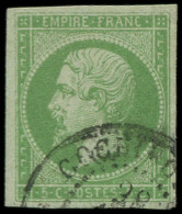 O COLONIES GENERALES - Poste - 8, Oblitéré Cochinchine, Belles Marges: 5c.vert-jaune - Napoleone III