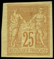 * COLONIES GENERALES - Poste - 44, Bien Margé, Signé Brun: 25c Jaune Bistre - Andere & Zonder Classificatie