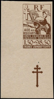 ** COLONIES GENERALES - Poste - 65, Non émis, Unicolore En Brun, Cdf, Non Dentelé: 1.50f. + 98.50 (Maury 76 N° 65H) - Other & Unclassified