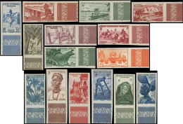 ** AFRIQUE OCCIDENTALE - Poste - 24/42, Non Dentelés, Complet 19 Valeurs (certains Trace De Bandes Brunes Au Dos) - Andere & Zonder Classificatie