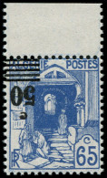 ** ALGERIE - Poste - 166a, Surcharge Renversée, Signé: 50c. S. 65c. Bleu - Unused Stamps