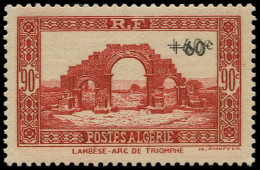 * ALGERIE - Poste - 167a, Double Surcharge, Signé Brun: +60/90c. Rouge. Lambèse - Other & Unclassified