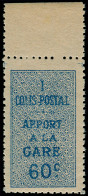 ** ALGERIE - Colis Postaux - 7Ca, Surcharge Absente, Léger Pli D'angle: 60c. Bleu - Colis Postaux