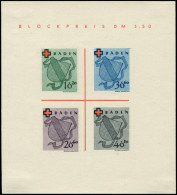 (*) ALL. ZONE FRANCAISE BADE - Blocs Feuillets - 1, Toujours Sans Gomme: Croix-Rouge - Other & Unclassified