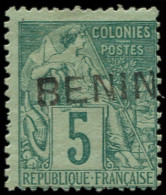 (*) BENIN - Poste - 4, Signé: 5c. Vert - Ungebraucht
