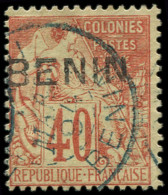 O BENIN - Poste - 40, Signé Brun: 40c. Rouge-orange - Used Stamps