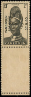 ** CAMEROUN - Poste - 208a, Surcharge Noire, Gomme Coloniale: 2c. Brun-noir - Unused Stamps