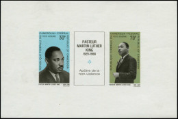 ** CAMEROUN - Poste Aérienne - 123 + 127, Feuillet Non Dent. Gommé (tirage Spécial): Martin Luther King - Other & Unclassified
