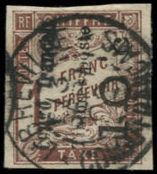 O CONGO - Poste - 11a, Surcharge Verticale De Bas En Haut, Signé Brun: 10c. S. 1f. Marron - Used Stamps