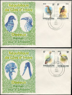 LET COTE D'IVOIRE - Poste - 565A/D, Sur 2 Enveloppes 1er Jour: Oiseaux, échassiers - Other & Unclassified