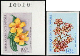 ** COTE D'IVOIRE - Poste - 701E/F, Non Dentelés: Fleurs Indigènes - Sonstige & Ohne Zuordnung