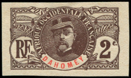 (*) DAHOMEY - Poste - 19a, Non Dentelé, Signé Brun: 2c. Brun - Ungebraucht