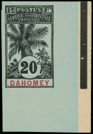 (*) DAHOMEY - Poste - 23a, Non Dentelé, Cdf: 20c. Noir S. Bleu-gris - Ungebraucht