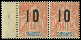 * DAHOMEY - Poste - 39Aa, Paire Chiffres Espacés Tenant à Normal - Other & Unclassified