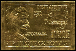 ** GABON - Poste Aérienne - 41a, Non Dentelé: 1000f. Or Schweitzer - Sonstige & Ohne Zuordnung