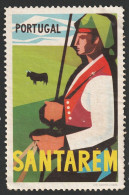 Vignette, Portugal 1950 - Vinheta Turística. Santarém -|- MNG No Gum - Emissioni Locali