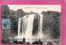 ILE MAURICE CASCADE DU MAMOUTH ANIME CARTE TIMBREE - Maurice