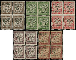 ** GRAND LIBAN - Taxe - 1/5, Complet En Blocs De 4 - Postage Due