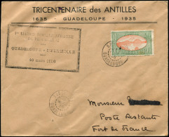 LET GUADELOUPE - 1° Vols - 10/3/36, Pointe à Pitre/Fort De France, Vol De Propagande (60 Plis), Env. Cac. Noir Spécial ( - Sonstige & Ohne Zuordnung