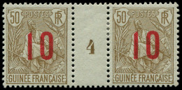 * GUINEE - Poste - 62, Paire Millésime "4": 10/50c. (Maury) - Sonstige & Ohne Zuordnung