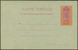 N HAUT SENEGAL & NIGER - Entiers Postaux - CP 4, Carte Postale Sur Vert: 10c. Orange Et Rose - Ungebraucht