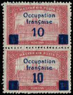 ** HONGRIE OCC.FRANCE - ARAD - Poste - 39b, Sans "Koztarsasaj", 2 Types Se Tenant - Otros & Sin Clasificación