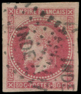 O INDE FRANCAISE - Poste - T.-P N° 10, Cachet "Inde" (pli Transversal): 80c. Empire - Sonstige & Ohne Zuordnung