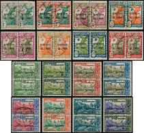 O ININI - Poste - 1/28 (sauf 18 Et 22), Série De 26 Paires Verticales Avec Cachet "Ste Elie France Libre 1944" - Other & Unclassified