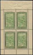 ** MADAGASCAR - Poste - 156a, Bloc De 4 Issu De Carnet, Bdf: 15c. Vert Foncé Et Vert-jaune - Unused Stamps