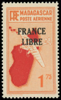 ** MADAGASCAR - Poste Aérienne - 46, Tb, Signé: 1.75 France Libre - Autres & Non Classés